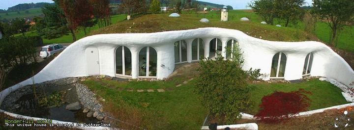 This unique house is located in Switzerland